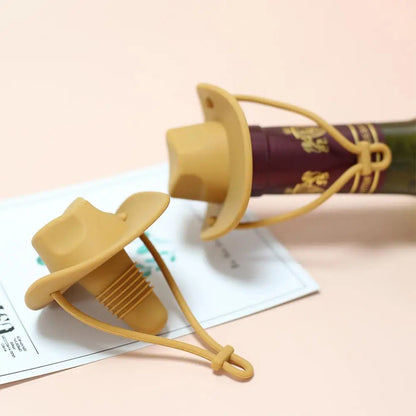 Creative Cowboy Hat Wine Stopper Champagne Bottle Silicone Wine Cork Funny Cowboy Hat Bar Home Wedding Decorative Wine Stopper