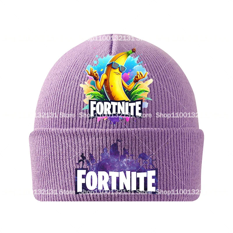 Bonnet tricoté Fortnites Chapeau de dessin animé Jeu Forteresse Nuit Casque Enfant Automne Hiver Bonnets en Laine Chapeau Anime Cadeau Anniversaire Enfant Nouveau