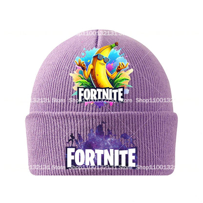 Bonnet tricoté Fortnites Chapeau de dessin animé Jeu Forteresse Nuit Casque Enfant Automne Hiver Bonnets en Laine Chapeau Anime Cadeau Anniversaire Enfant Nouveau