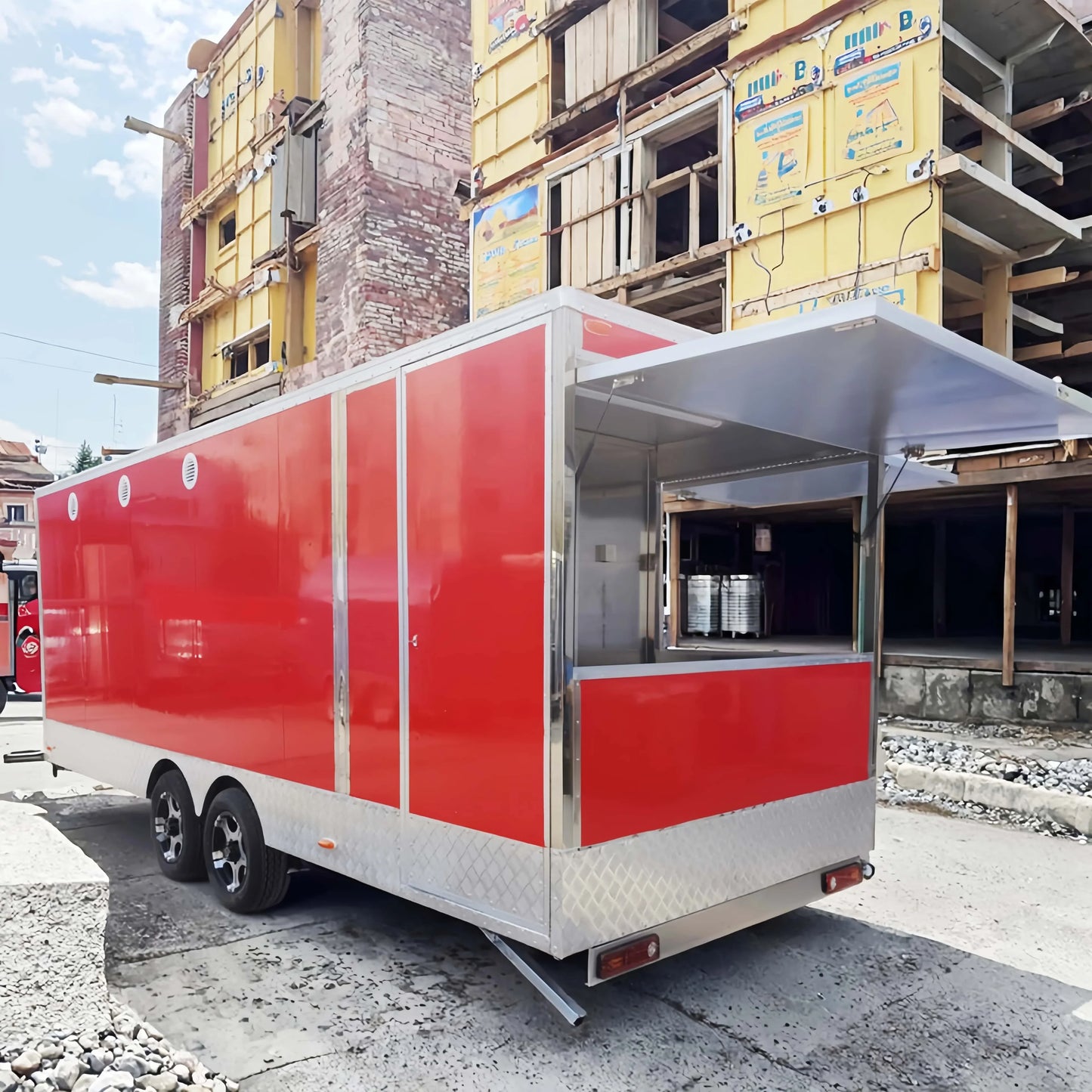 Customzied Food Truck Trailer for Sale Mobile Crepe Pizza Cart Tent Caravan for Camping And Catering