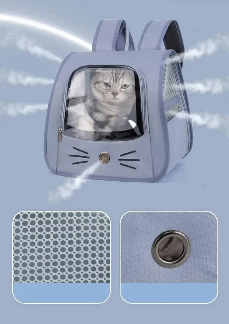 Sac à dos de transport pour animaux de compagnie, grand sac à dos pour chat, Transparent, respirant, Portable, pour chats et chiens, sac à bandoulière de transport