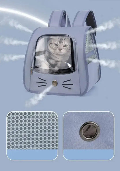 Sac à dos de transport pour animaux de compagnie, grand sac à dos pour chat, Transparent, respirant, Portable, pour chats et chiens, sac à bandoulière de transport