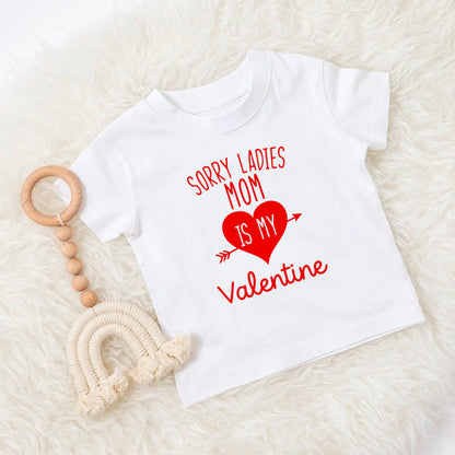 T-shirt imprimé pour maman et papa, vêtements pour enfants, hauts pour garçons et filles, tenue décontractée pour fête de la saint-valentin