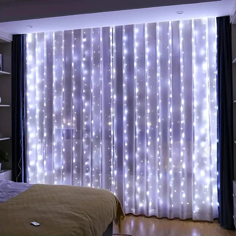 3/4/6m rideau LED chaîne lumières guirlande USB feston télécommande fée guirlande lumières décoration de noël pour chambre maison