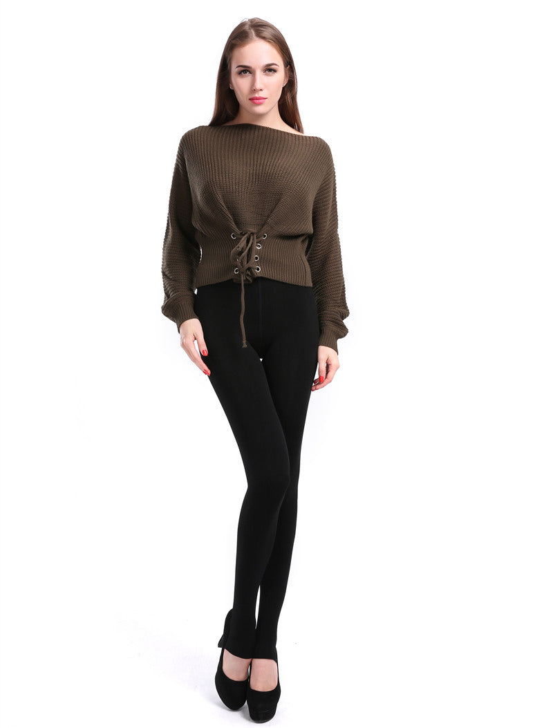 Femmes hiver Leggings chaud Leggins taille haute couleur unie velours femmes épaissi velours Leggings décontracté extensible Leggings