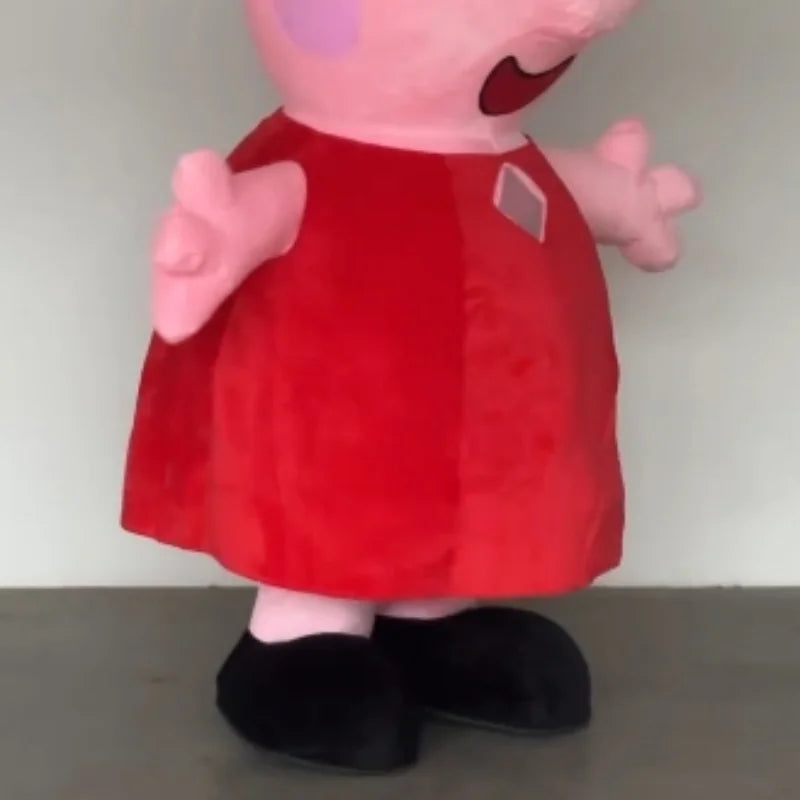 MINISO New Red Pig Inflatable Mascot Costume Pepp Pig Mascot Costume Fancy Dress Party Cosplay Halloween Inflatable Mascot