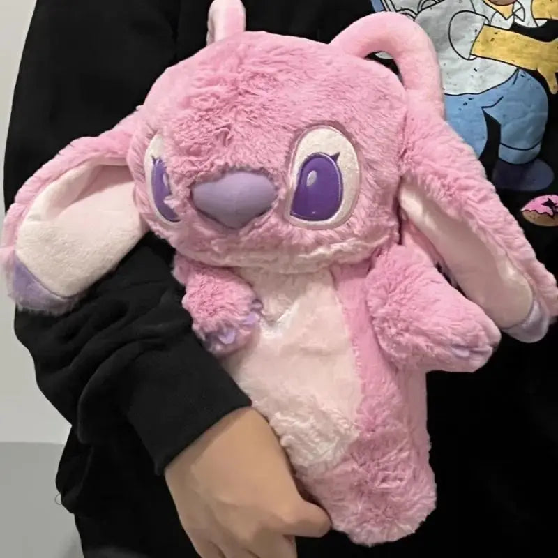 Stitch Cartoon Hot Water Doll Bottle Kawaii Plush Thicken Anti-Thick PVC Hand Warmer Bag Life Daily Winter Warmth Birthday Gift