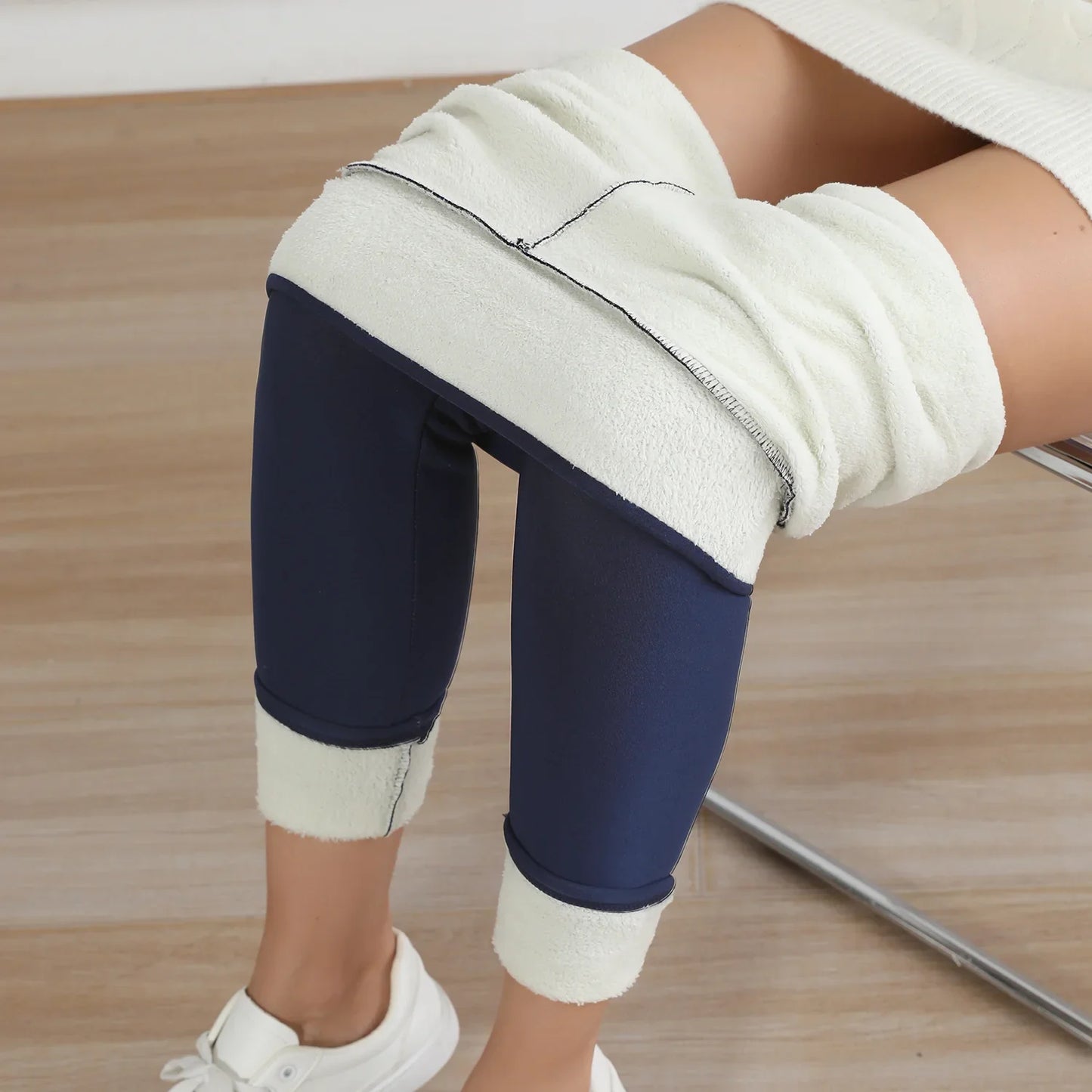 Leggings chauds en polaire pour femmes, collants épais en velours, taille haute, élastiques, Slim, couleur unie, pour prévenir le froid, automne et hiver