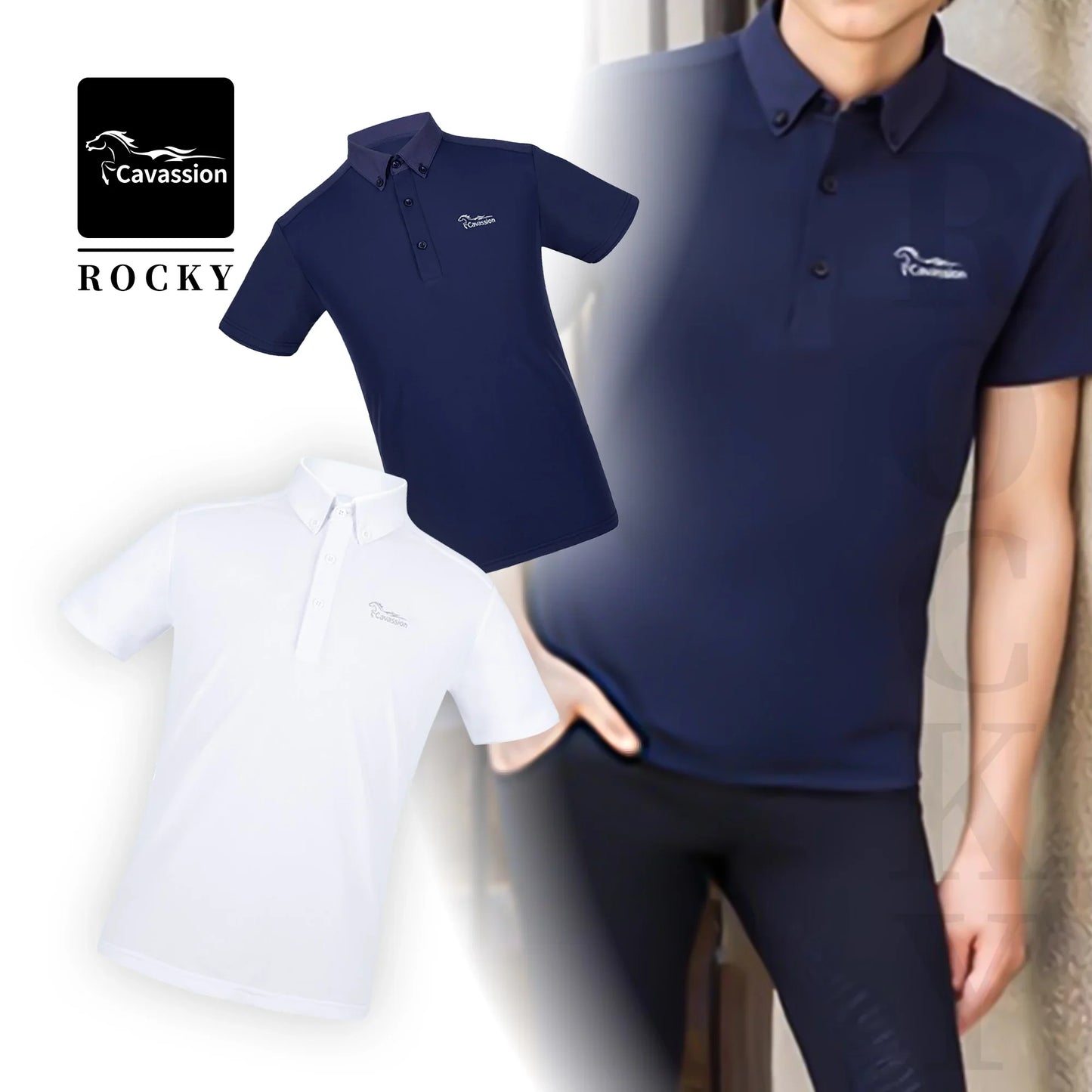 T-shirt blanc enfant équitation compétition équestre manche courte blouson garçon cavalier équipements équestres