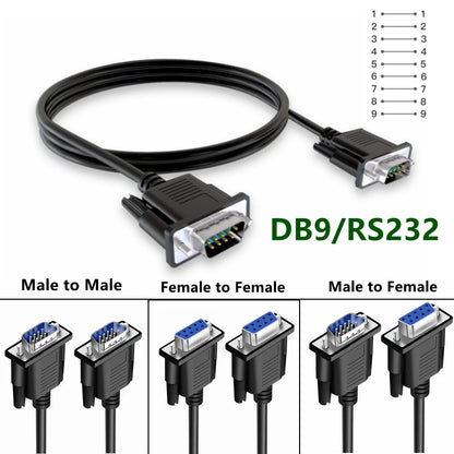 Db9 Serial port Line Rs232 cable Connecting Line Adapter Male To Male/female cross Data Line Extension Cable Jack Adapter 1m-20m