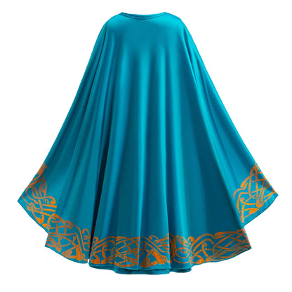 Brave Merida Girl Dress Kids Milk Wire Print Dress Breathable Comfortable Elastic Best Costume for Girl On Halloween Carnival