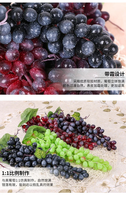 5PCS 12/18/24/36/60/85/100 Heads Artificial Grapes Christmas Halloween Wedding Party Home Garden Hanging Decoration Fake Fruits