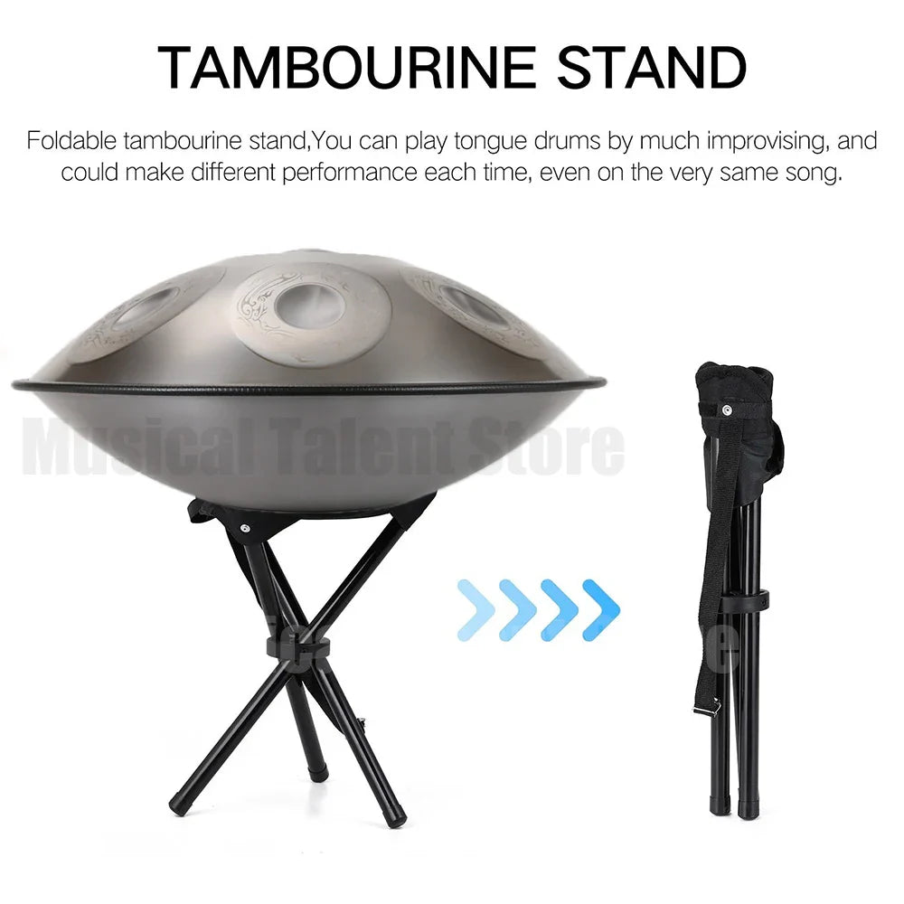 Tambour à main doré 432Hz/440Hz, langue en acier de 22 pouces pour Yoga, méditation, Instrument pour débutant, cadeau 9/10/12/1417 Notes