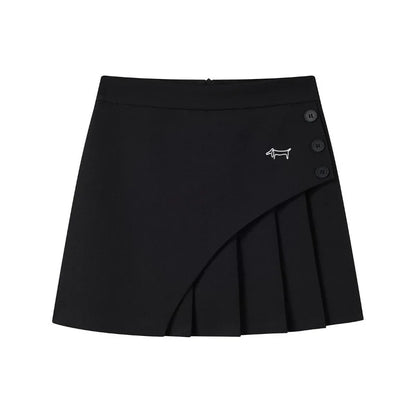 Summer golf suit pleated skirt, 2025 new Korean golf skirt, fashionable A-line short skirt, women's golf culottes