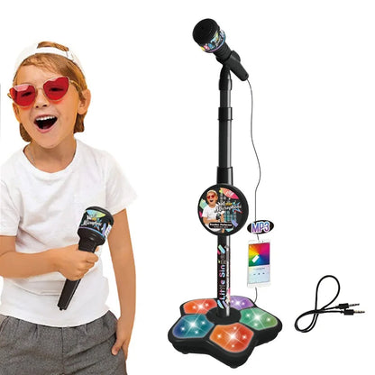 Musical Microphone Speaker With Popular Song Music Instrument Toys Brain-Training Educational Toy Birthday Gift for Girl Boy