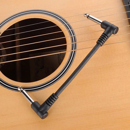 Connecteur Audio de 15cm, fils de cavalier, câble de pédale de guitare à Angle droit, pédale d'effet, connexion d'instrument, câble de raccordement Normal à 2 prises