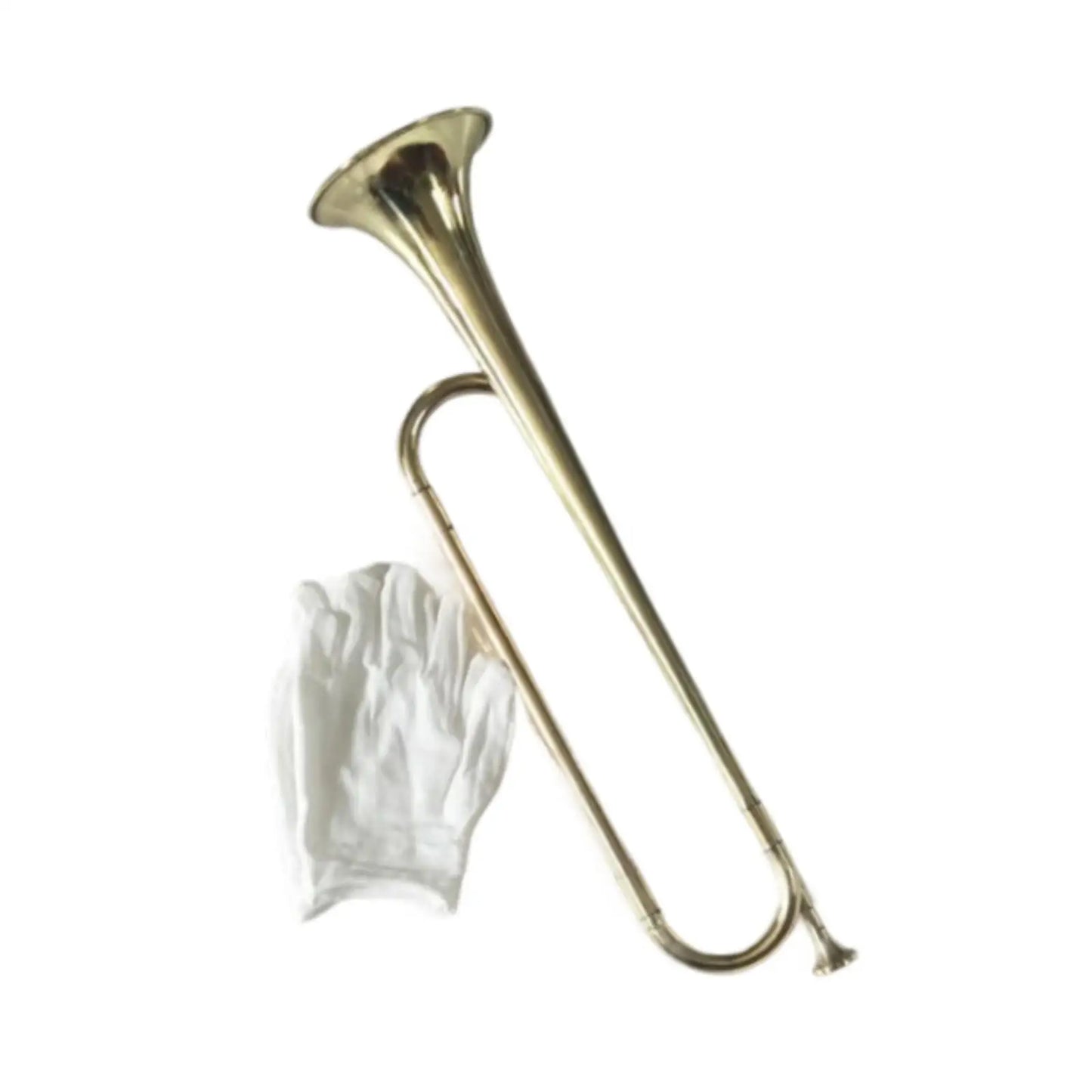 Trompette de cavalerie en laiton doré, Instrument de musique BB Bugle pour atmosphère de Festival