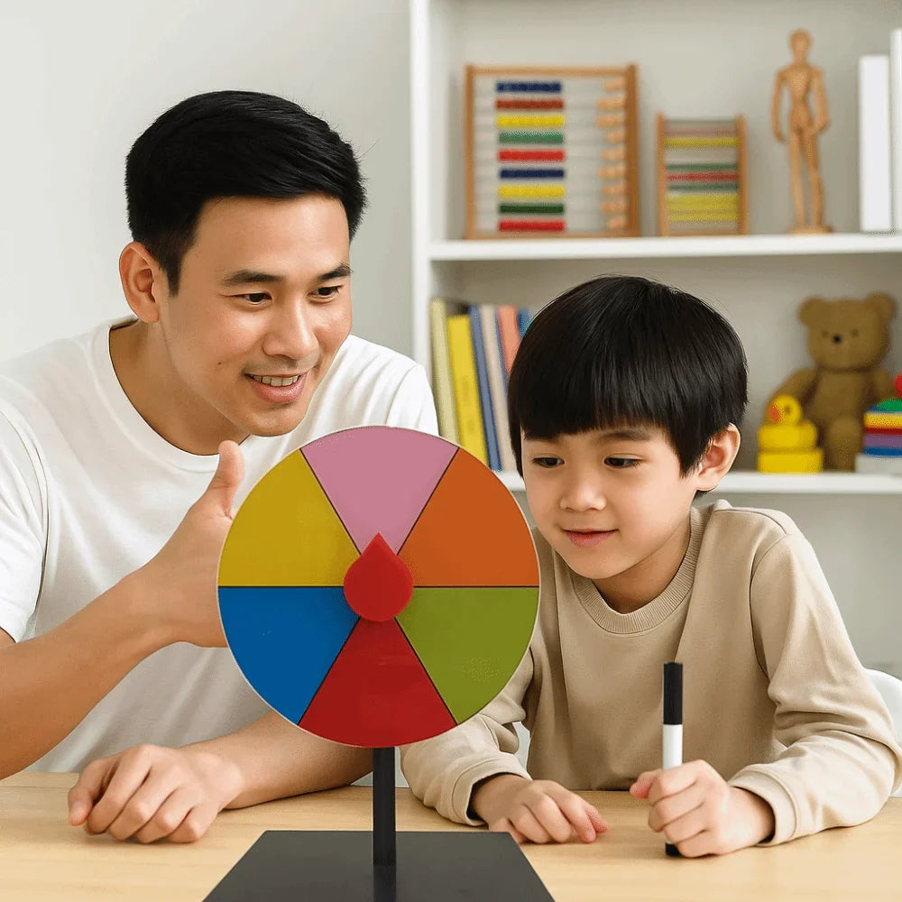 Roue de Fortune réutilisable en ABS, Base Stable, roue de Roulette de couleur, jeu interactif, plateau tournant de prix