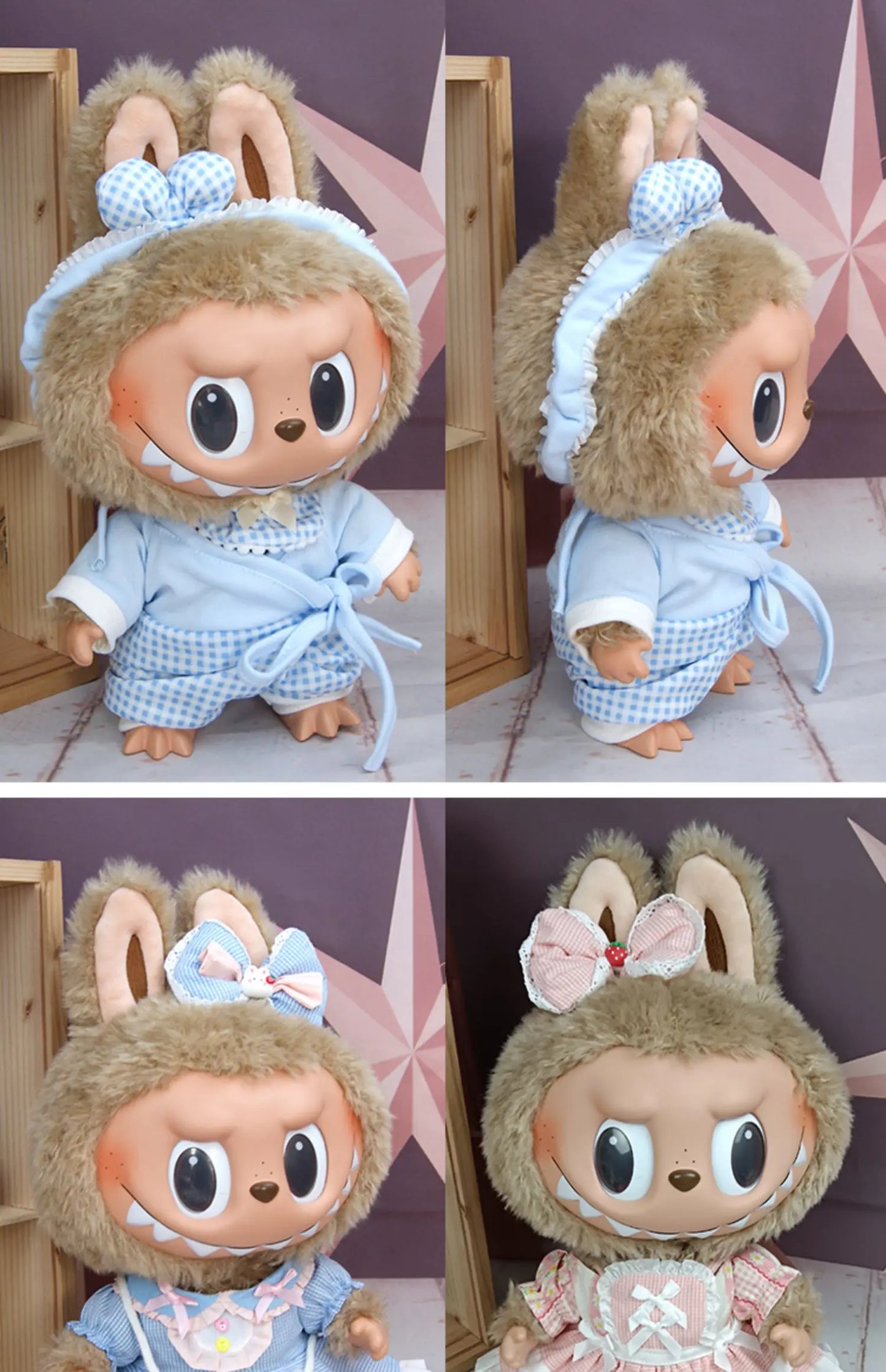 LABUBU Time To Chill TPR Vinyl Doll Clothes Changeable Outfit Set Dress Up Costume Replacement Collectible Toy Gift