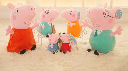 Jouets Peppa Pig 30CM Kawaii Cochonnet George Cochonnet Papa Cochonnet Maman Dessins Animés Poupées Décoration Chambre d'Enfants Coussins Oreillers Cadeaux