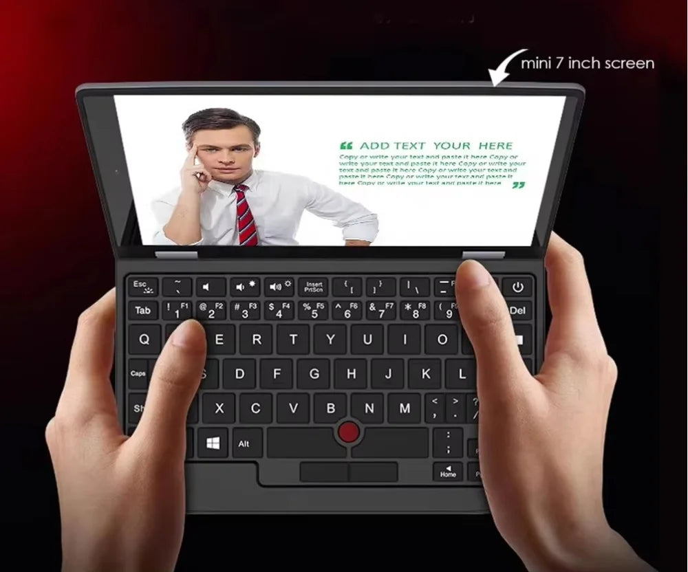 Ordinateur portable de poche 7 pouces N95 Notebook Écran tactile Netbook portable Win 11 Pro 16 Go + 1 To Mini PC Micro-ordinateur Bluetooth 4.2