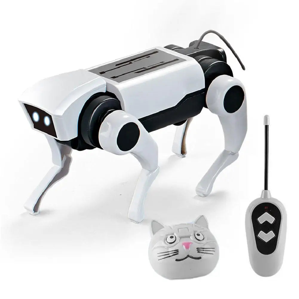 Robot RC télécommandé pour enfants, bricolage, modèle d'assemblage, ensemble électrique, jouet mécanique pour chien, jouets d'enseignement scientifique pour garçons, cadeau pour enfants