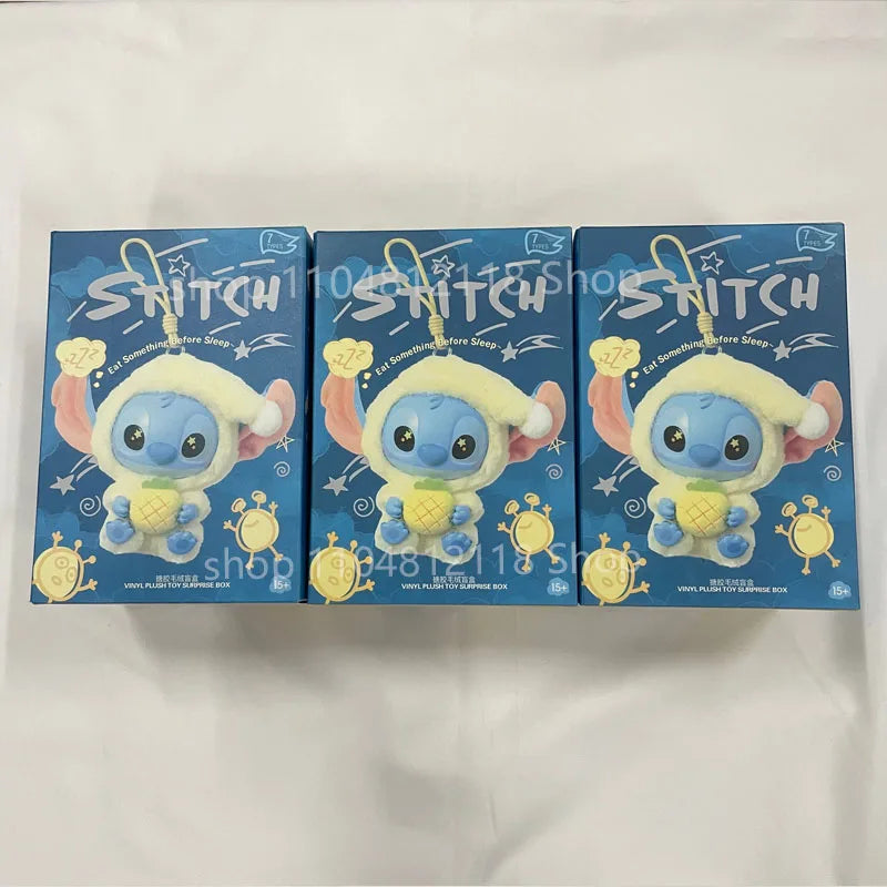 15CM New Stitch Eat Something Before Sleep Series Blind Box Plush Dolls Pendant Cute Doll Ornament Mystery Box Surprise Toy Gift