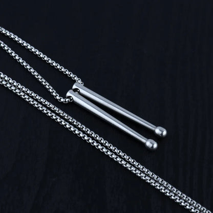 Tambour collier baguettes Punk bijoux Punk baguettes pendentif collier Cool tambour bâton collier pour femmes hommes tambour bâton