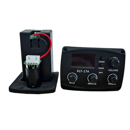 Préampli EQ pour guitare acoustique KLT-17A, 70x48mm, avec accordeur numérique, égaliseur EQ à 3 bandes avec accordeur, micro de guitare