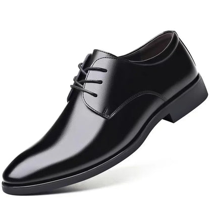 Men's breathable leather shoes, soft leather black shoes, soft sole, best businessman, formal wear, casual, spring and autumn