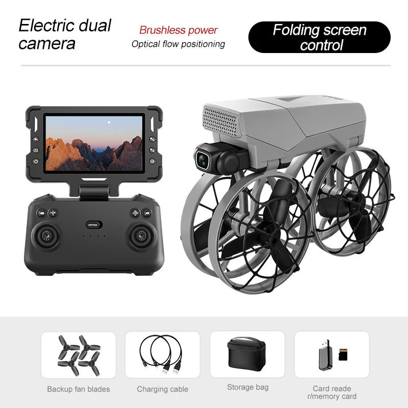 Drones 4k professionnel 10km flux optique sans brosse pliant double miroir photographie aérienne professionnelle avec drone à cardan servo