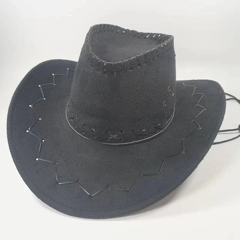 Men's and Women's Suede Cowboy Hat, Fashionable Unisex Cap