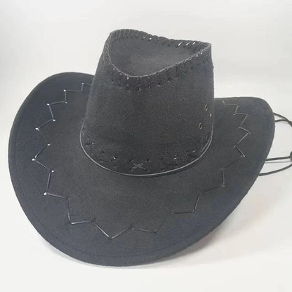 Men's and Women's Suede Cowboy Hat, Fashionable Unisex Cap