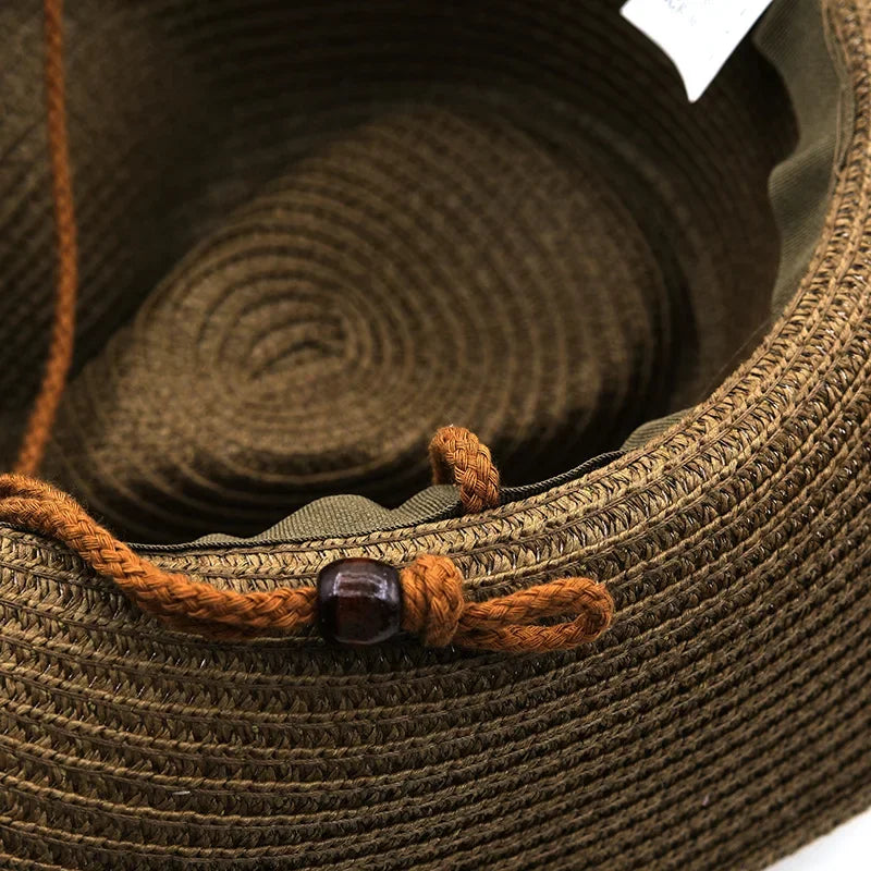 Chapeau de Cowboy d'été à large bord pour femmes et hommes, chapeaux de paille de Cowgirl occidentale, mode robe fantaisie occidentale, couvre-chef de fête, casquette unisexe