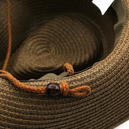 Chapeau de Cowboy d'été à large bord pour femmes et hommes, chapeaux de paille de Cowgirl occidentale, mode robe fantaisie occidentale, couvre-chef de fête, casquette unisexe