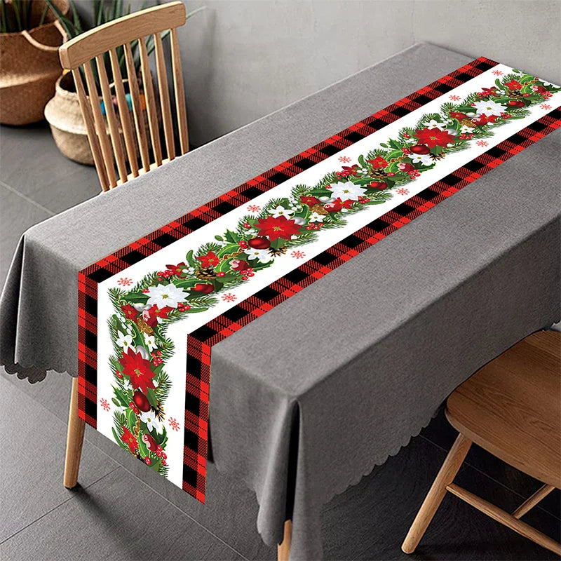 Chemin de Table de Noël, Décoration pour la Maison, Couverture de Nappe, Ornement, Cadeaux, ixdu Nouvel An, 2023