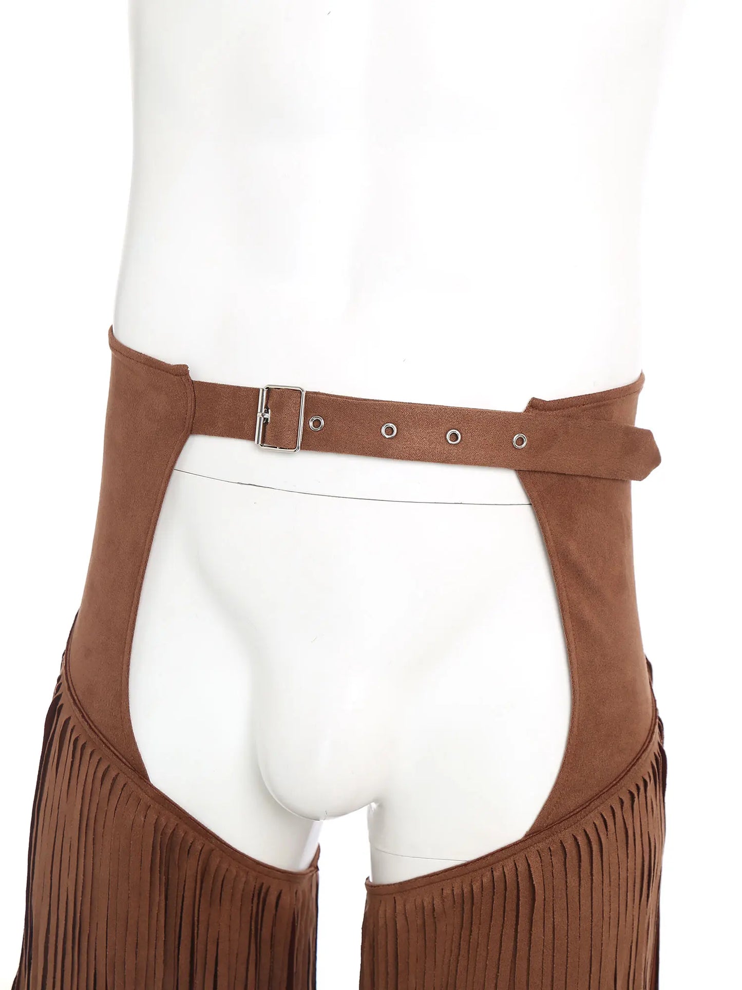 Pantalon Long en flanelle pour femmes, avec pompon latéral, taille, entrejambe ouvert, vélo, équitation, Cowgirl, Costume Cospaly d'halloween