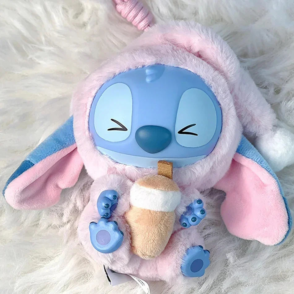 Peluche Stitch Mange Quelque Chose Avant de Dormir, Série Boîte Mystère, Jolie Figurine, Jouet Surprise, Boîte Cadeau, Expédition Aujourd'hui !