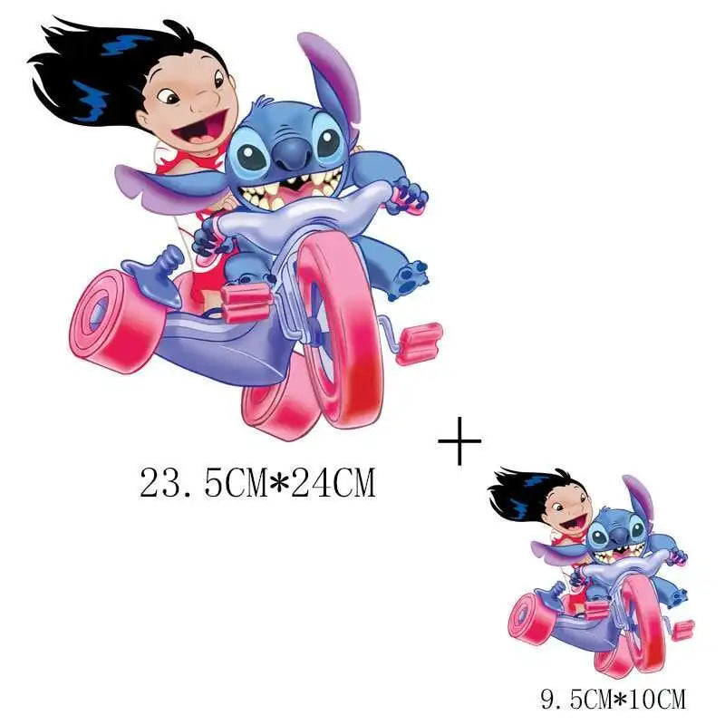 Cute Stitch MINISO Lilo & Stitch Heat Transfer Stickers Iron-on Transfers For Clothing Thermoadhesive Adhesive Patches Kawaii