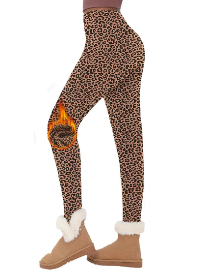 Leggings taille haute doublés en polaire thermique pour femme. Collants chauds et épais pour l'entraînement, pantalons de yoga doux, hiver