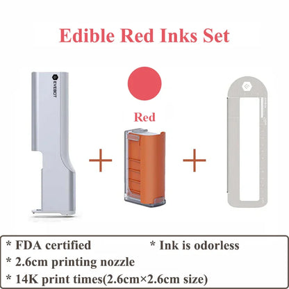 Evebot Food-grade Portable PrintPen Handheld Inkjet Printer Specifically for Food Surfaces Perfect for Coffee Macaron Cakes