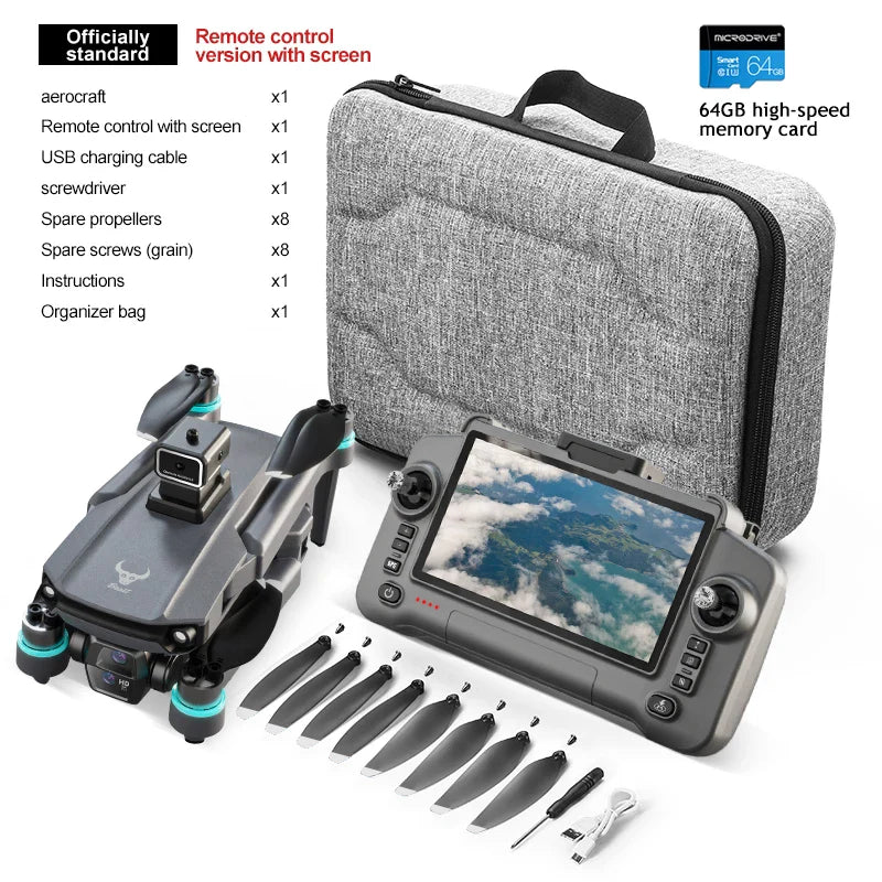 Drone GPS avec écran tactile caméra EIS Anti-secouement 8K Drones aériens sans brosse 5G GPS 8K caméras HD grand UAV Dron RC quadrirotor