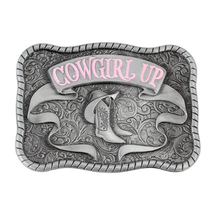 Cowgirl Up Belt Buckle A Girl with A Cowboy Dream Deserves It