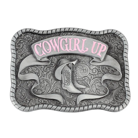 Cowgirl Up Belt Buckle A Girl with A Cowboy Dream Deserves It