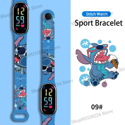 Montres Stitch pour enfants, filles, étanche, sport, écran tactile, pour femmes, horloge numérique étanche, bracelet, cadeaux exquis