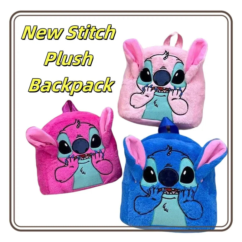 2025 New Stitch Plush Backpack Cartoon Fashion 3d Mini Women's Backpack Large Capacity Cute Children's Schoolbag High Quality