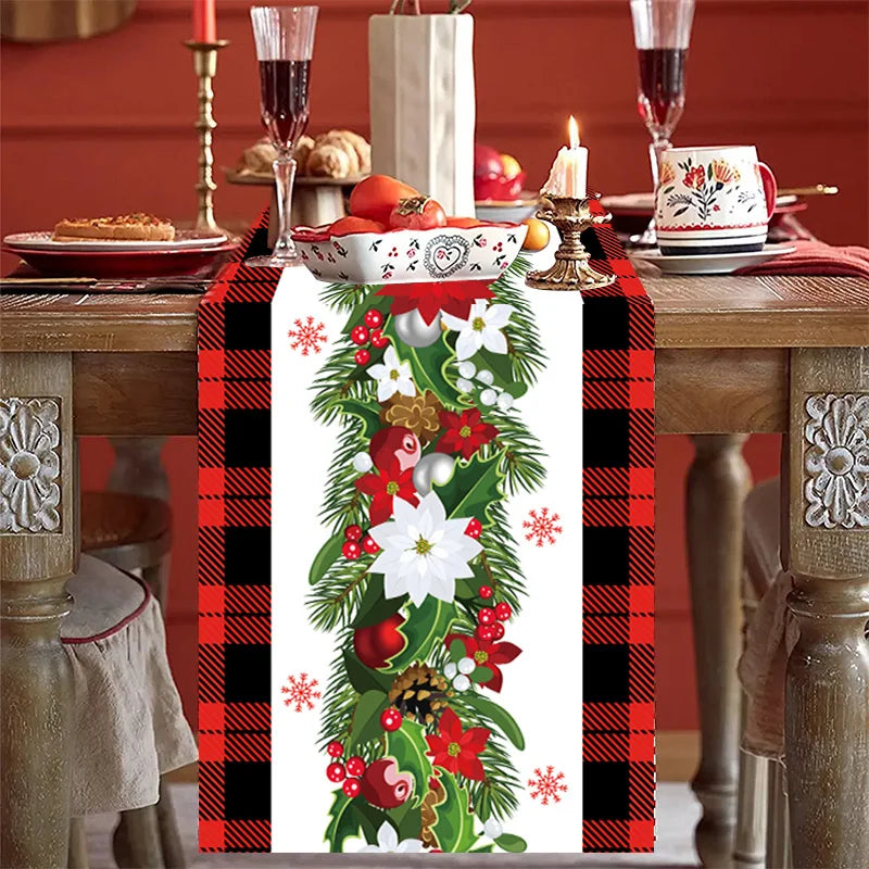 Chemin de Table de Noël, Décoration pour la Maison, Couverture de Nappe, Ornement, Cadeaux, ixdu Nouvel An, 2023