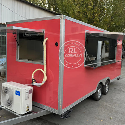 Camion de nourriture commercial en acier inoxydable pour collations, kiosque à café, cuisine mobile, camion de concession, remorque alimentaire à vendre