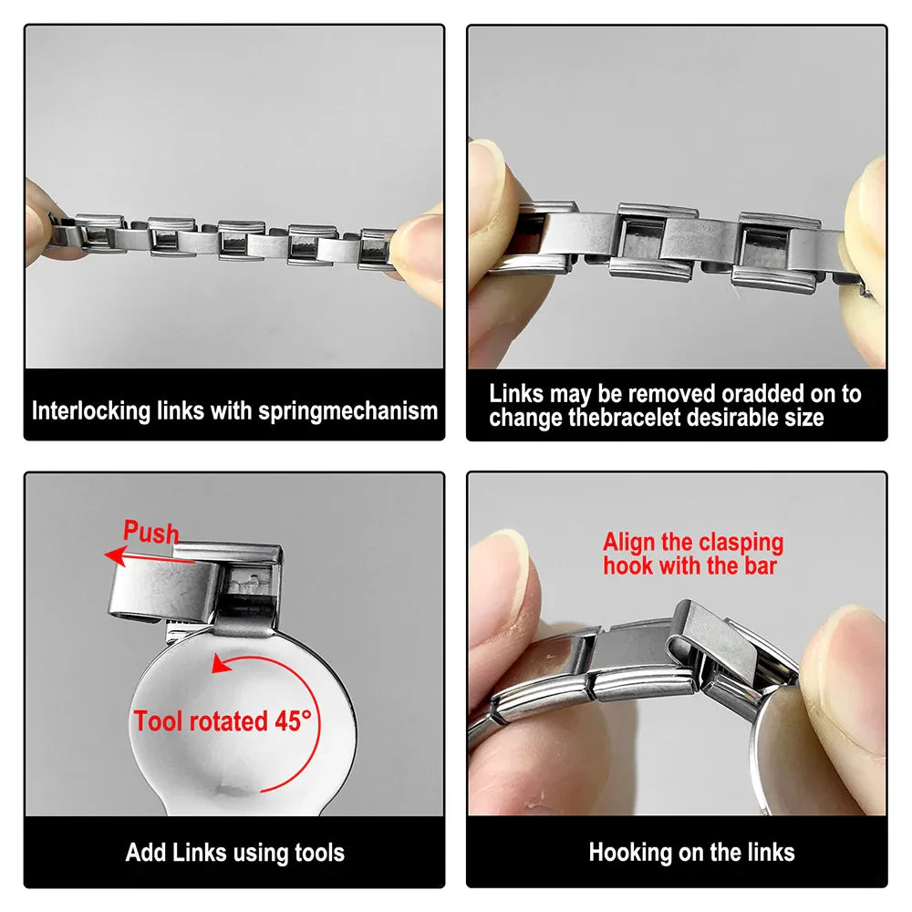 Y2k Colour Four Seasons Spring Summer Autumn Winter Italian Charms Link Fit 9mm Stainless Steel Bracelet Making DIY Jewelry