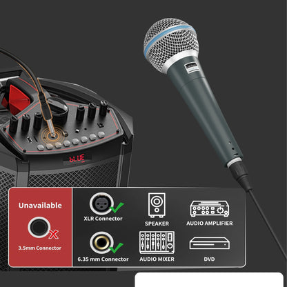 Prmie 58A Microphone dynamique cardioïde micro filaire professionnel pour scène chant karaoké Podcast Studio enregistrement Vocal
